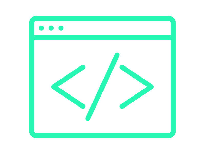 Selainruutu ja koodi merkki, koodin optimointi palvelun kuvituskuva.