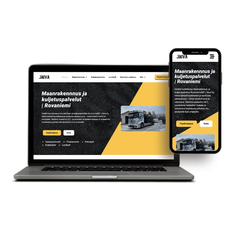 j-niva-oy-verkkosivut-laptop-ja-mobiili-näkymä